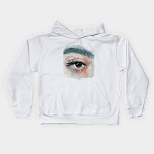 Color drowing of the eyes. Kids Hoodie